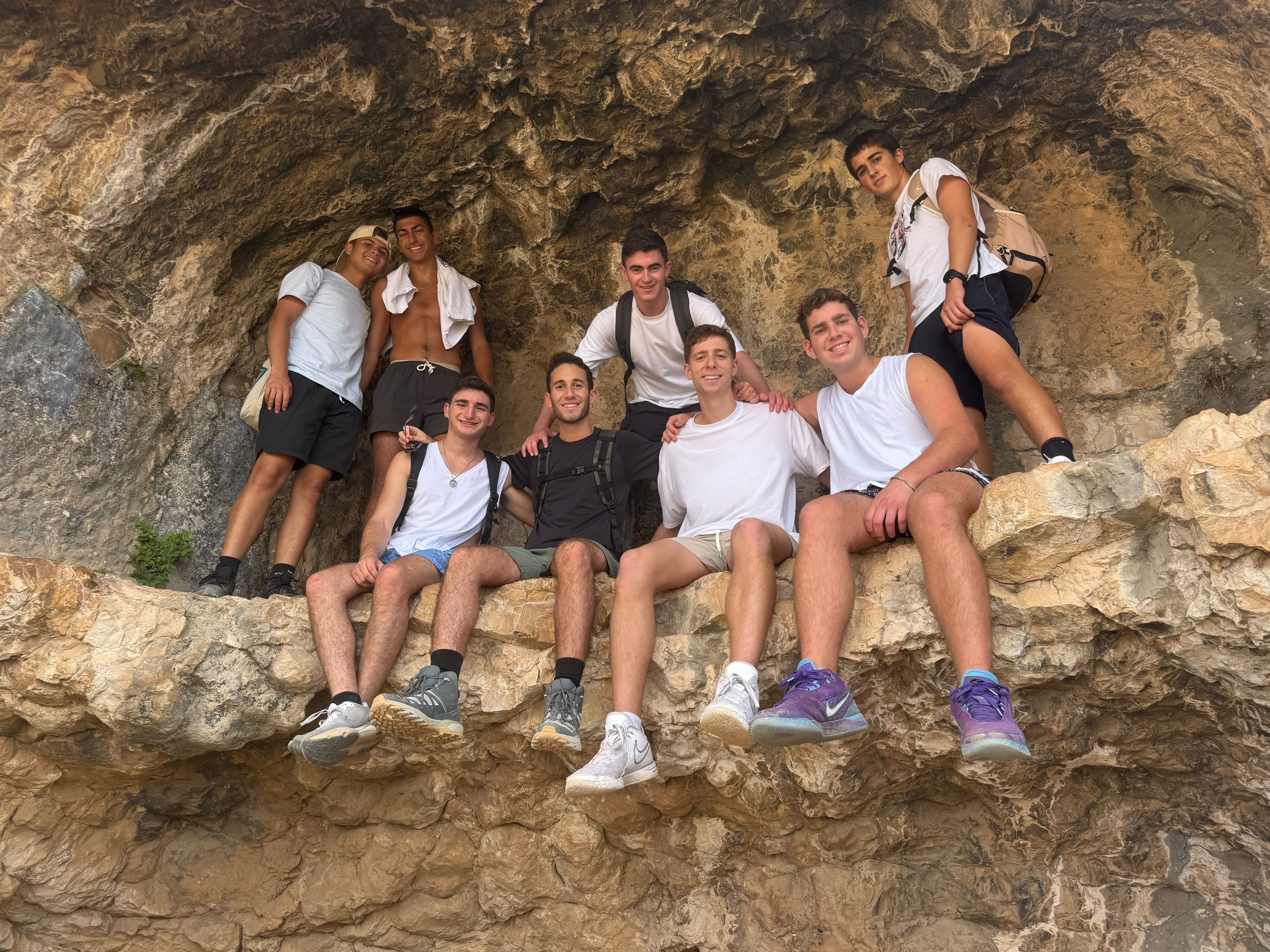 *Ahabat Eres Yisrael Program is graciously sponsored in honor of our parents Ezra & Sharyn Ashkenazi by their children* 

Today we hiked Arbel, a trail next to the Kineret. On our way down we stopped to see the caves that the Jews were forced to use when hiding from the Romans. After completing the hike we got to cool off in the Kineret and enjoy “AQUA Kef”, Israel’s largest floating water park!